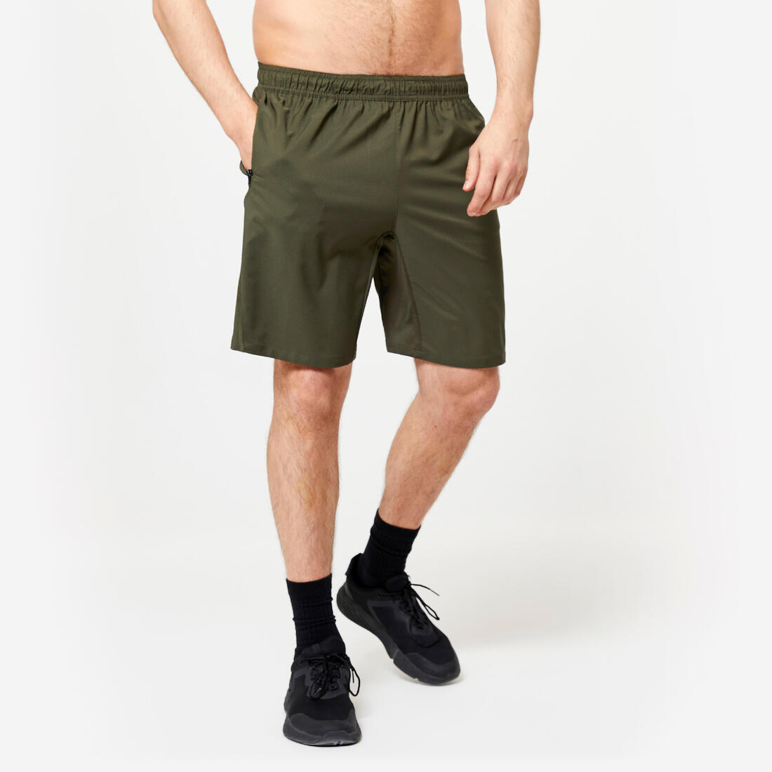 Short de fitness respirant poches zippées homme