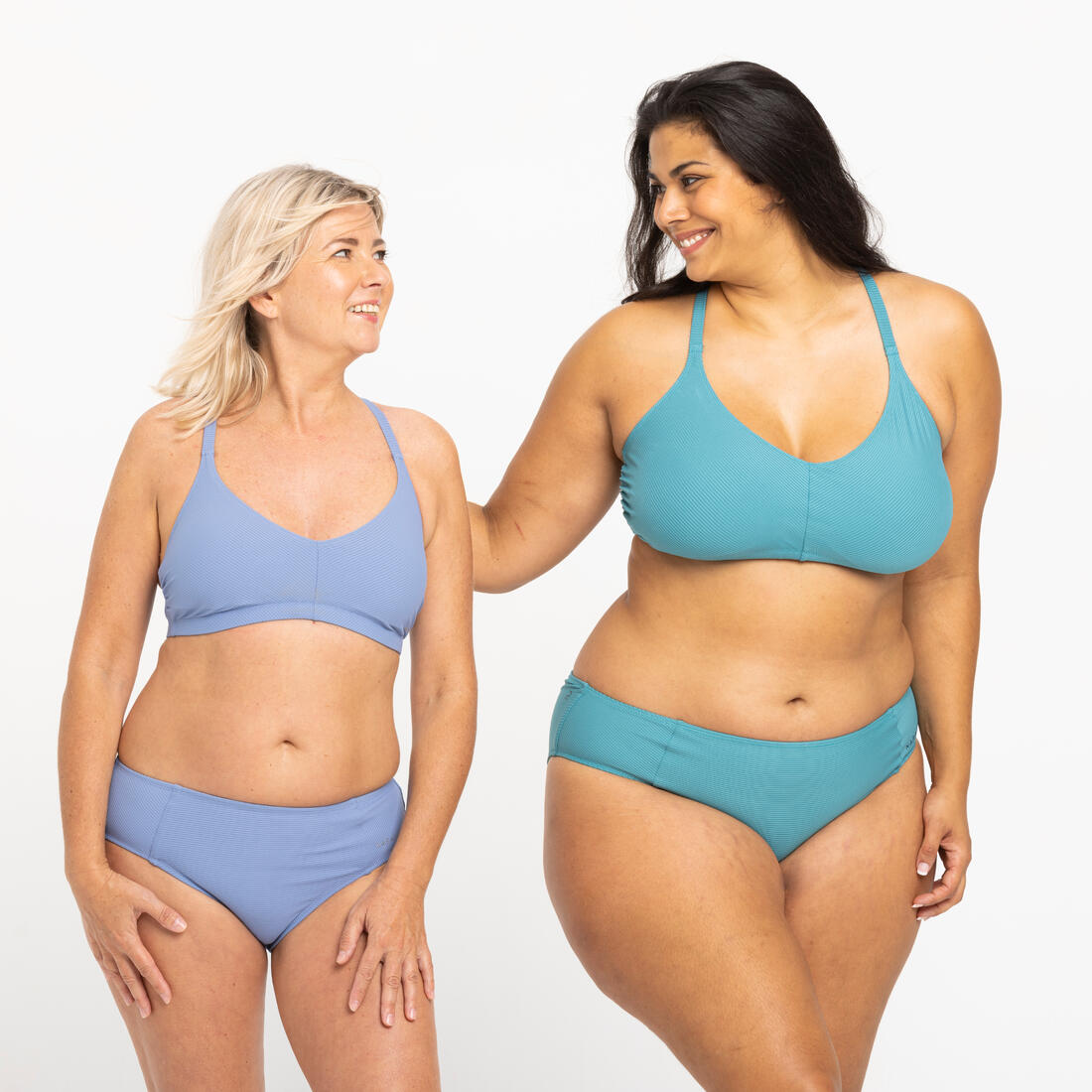 Haut de maillot de bain brassière texturée natation Femme - Lila simy terracotta