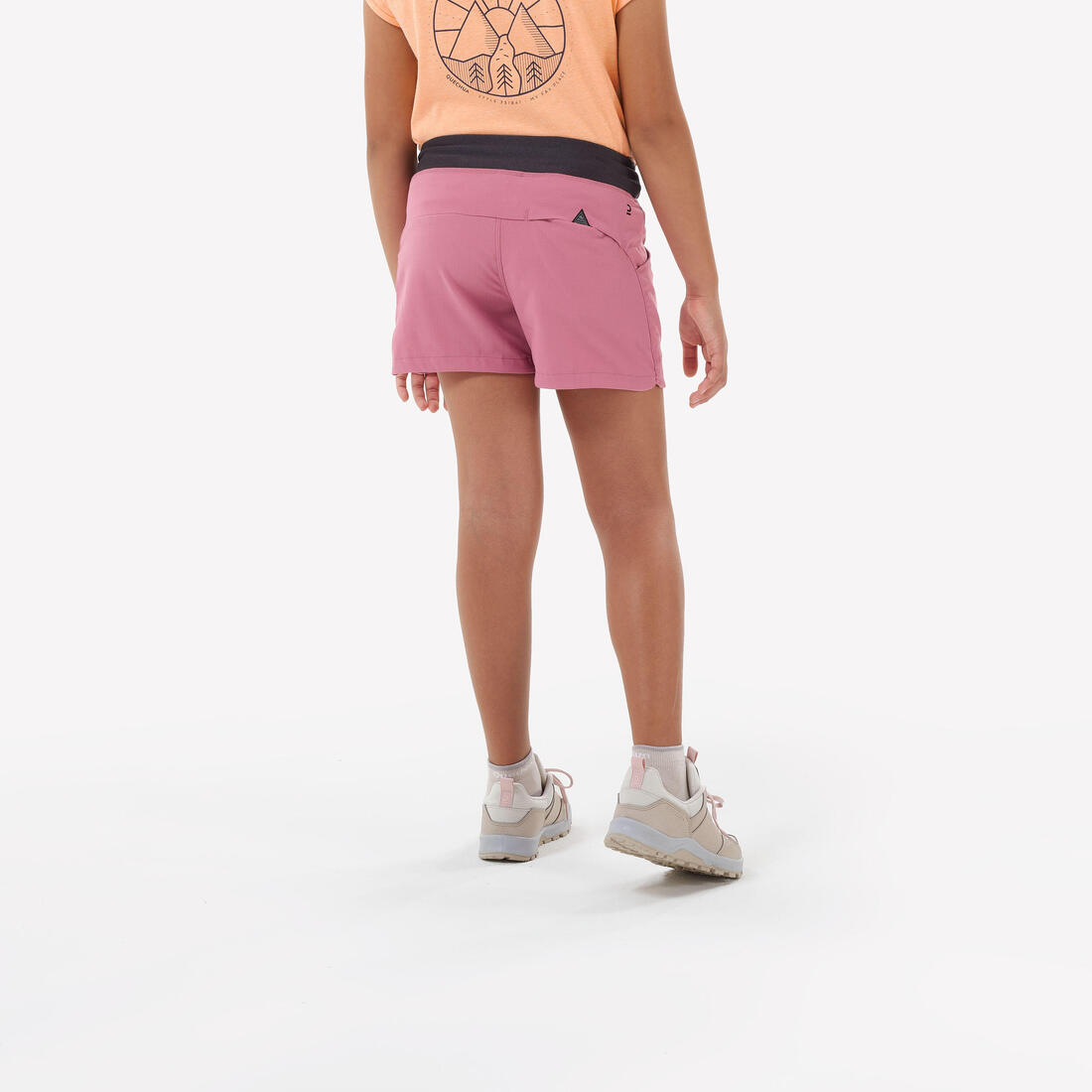 Short de randonnée enfant -  MH500 gris foncé - 7 15 ans