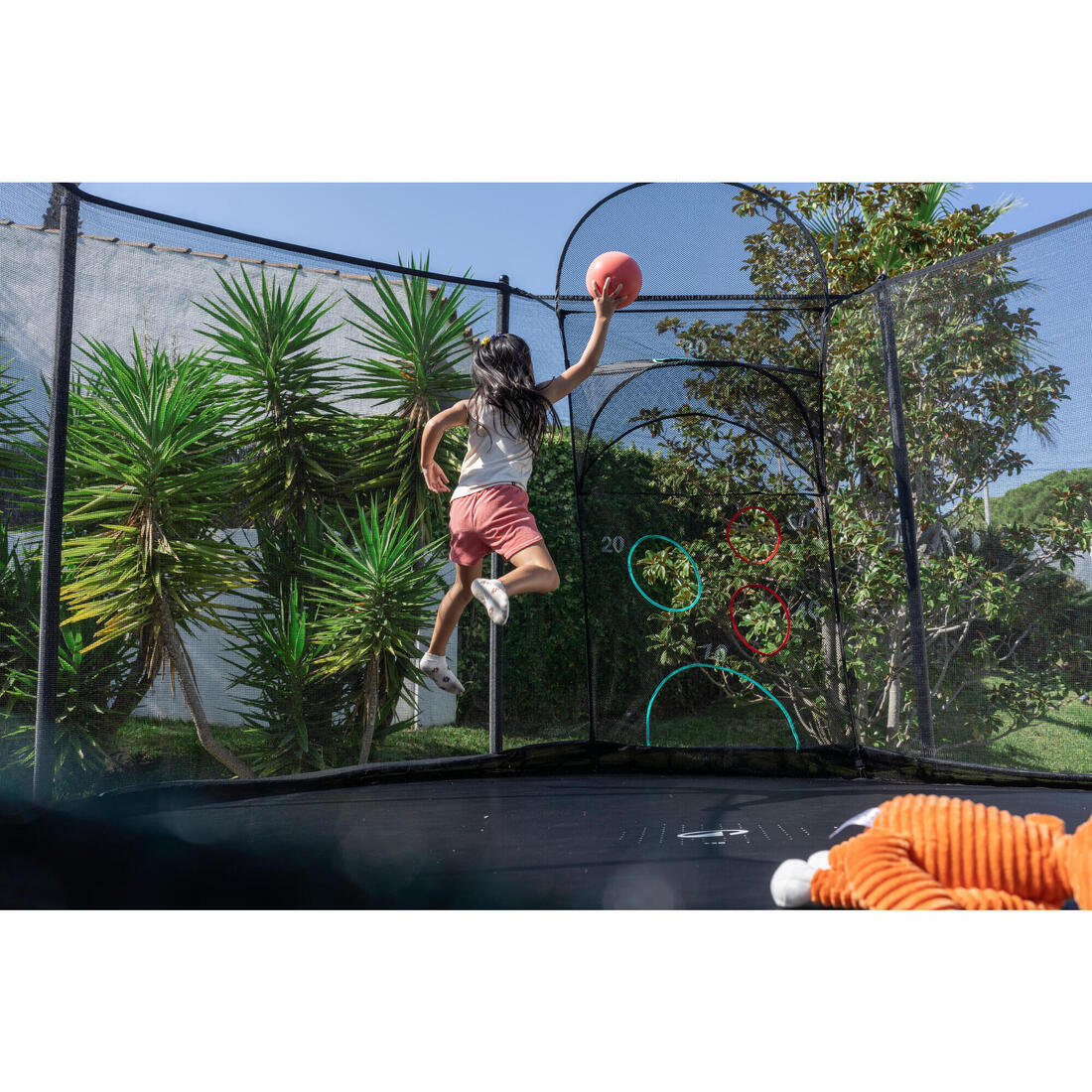 Trampoline 420 avec filet de protection - montage sans outil