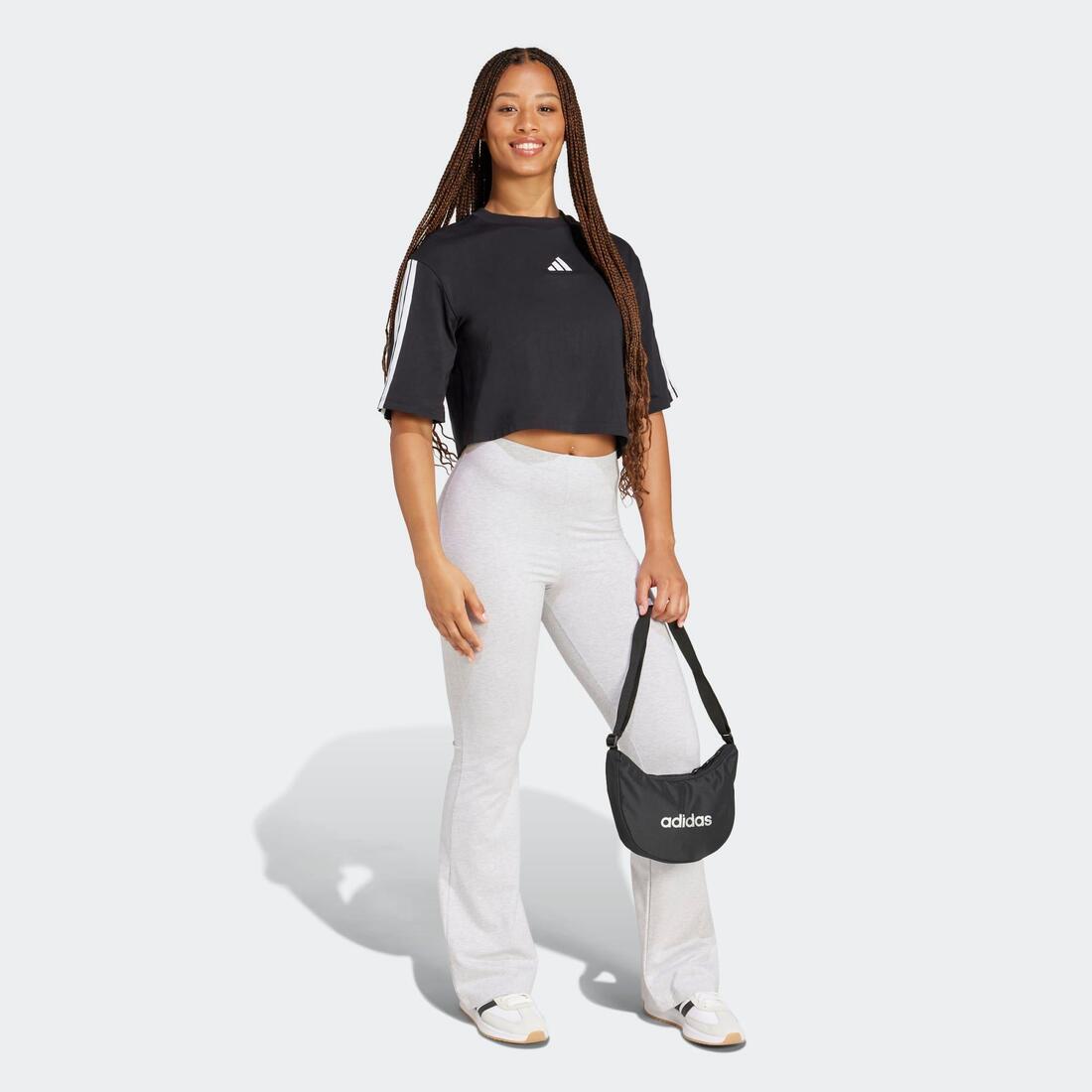 T-shirt de fitness femme, noir