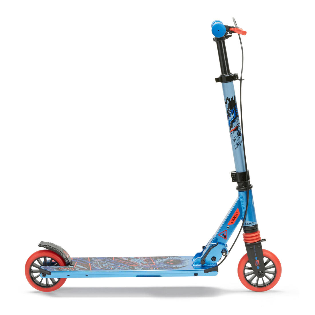 Trottinette enfant mid5 avec frein au guidon et suspension violette