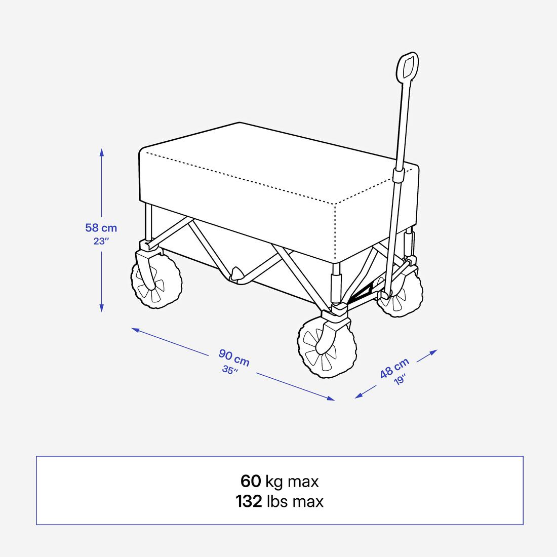 Chariot de transport tout terrain pour matériel de camping, Trolley All Road