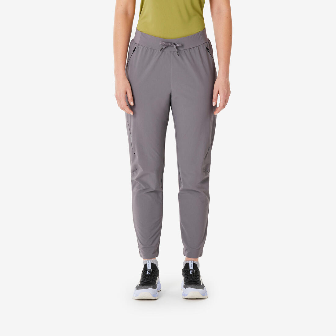 Pantalon de randonnée femme, MH500 Light gris foncé – gris cendré