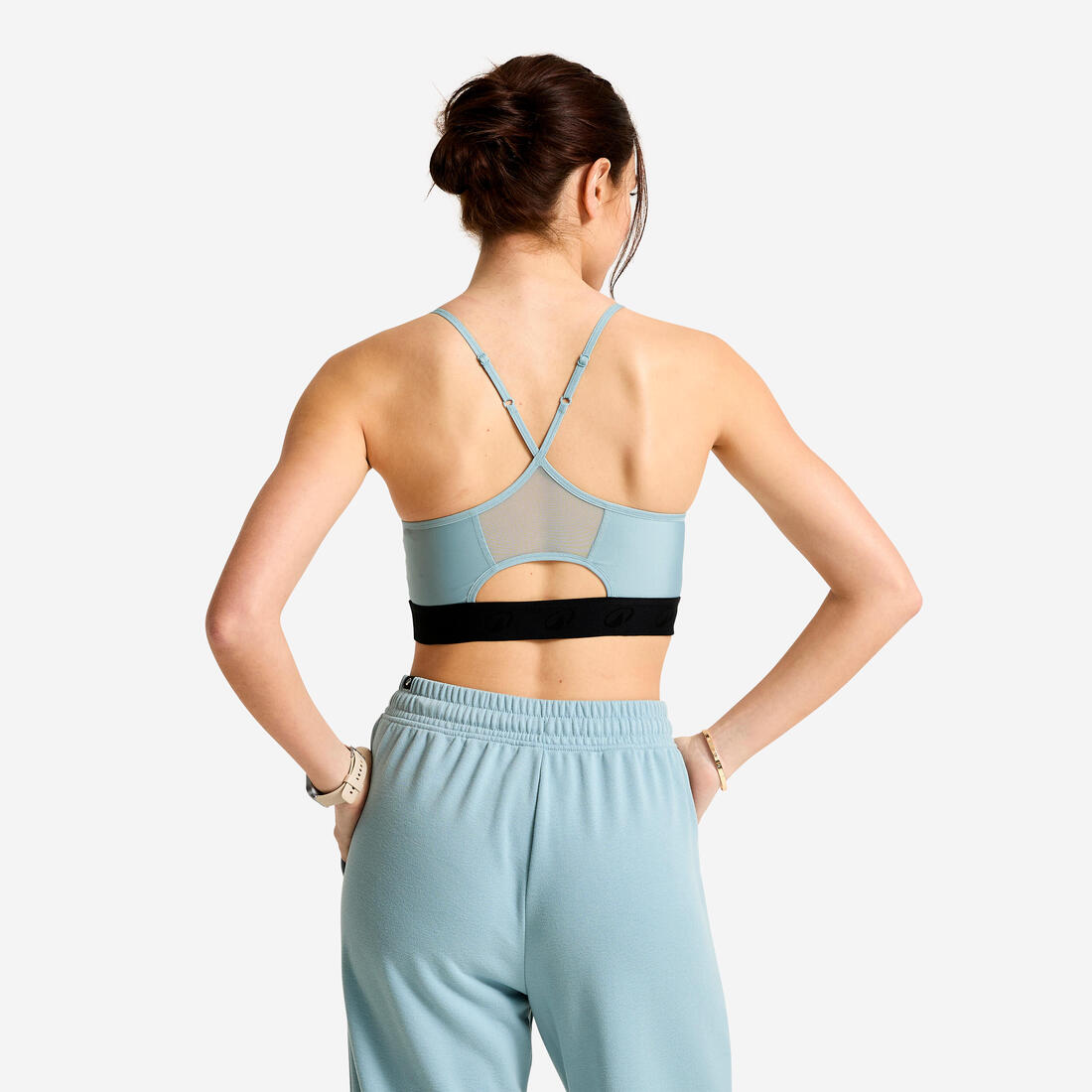 Brassière bretelles fines croisées maintien léger Femme