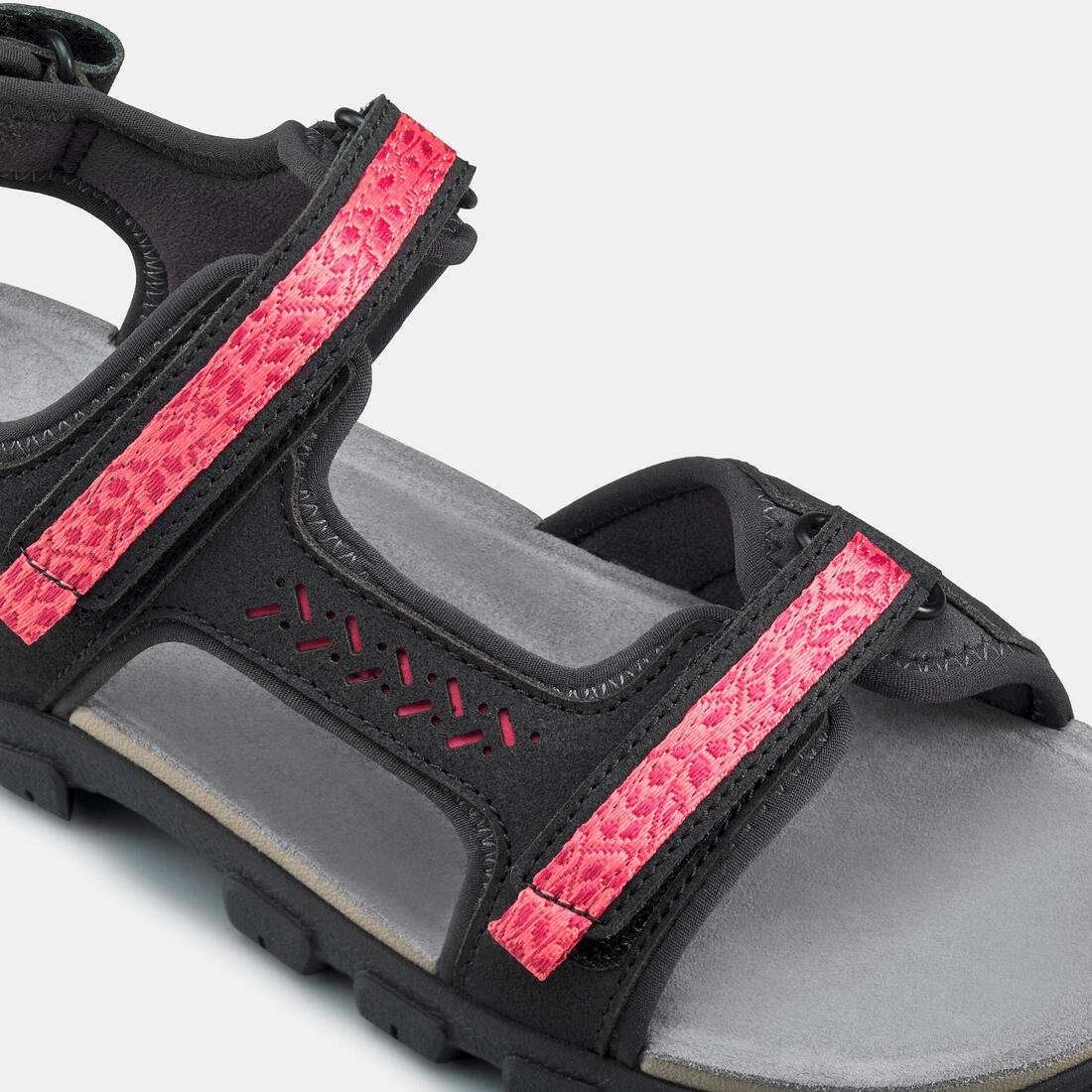 Sandales de randonnée femme, NH500 Cuir gris