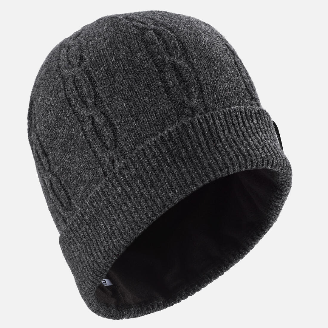 Bonnet de ski torsade laine adulte - gris