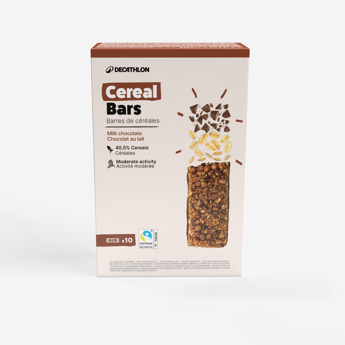 Barre de céréales chocolat au lait x10