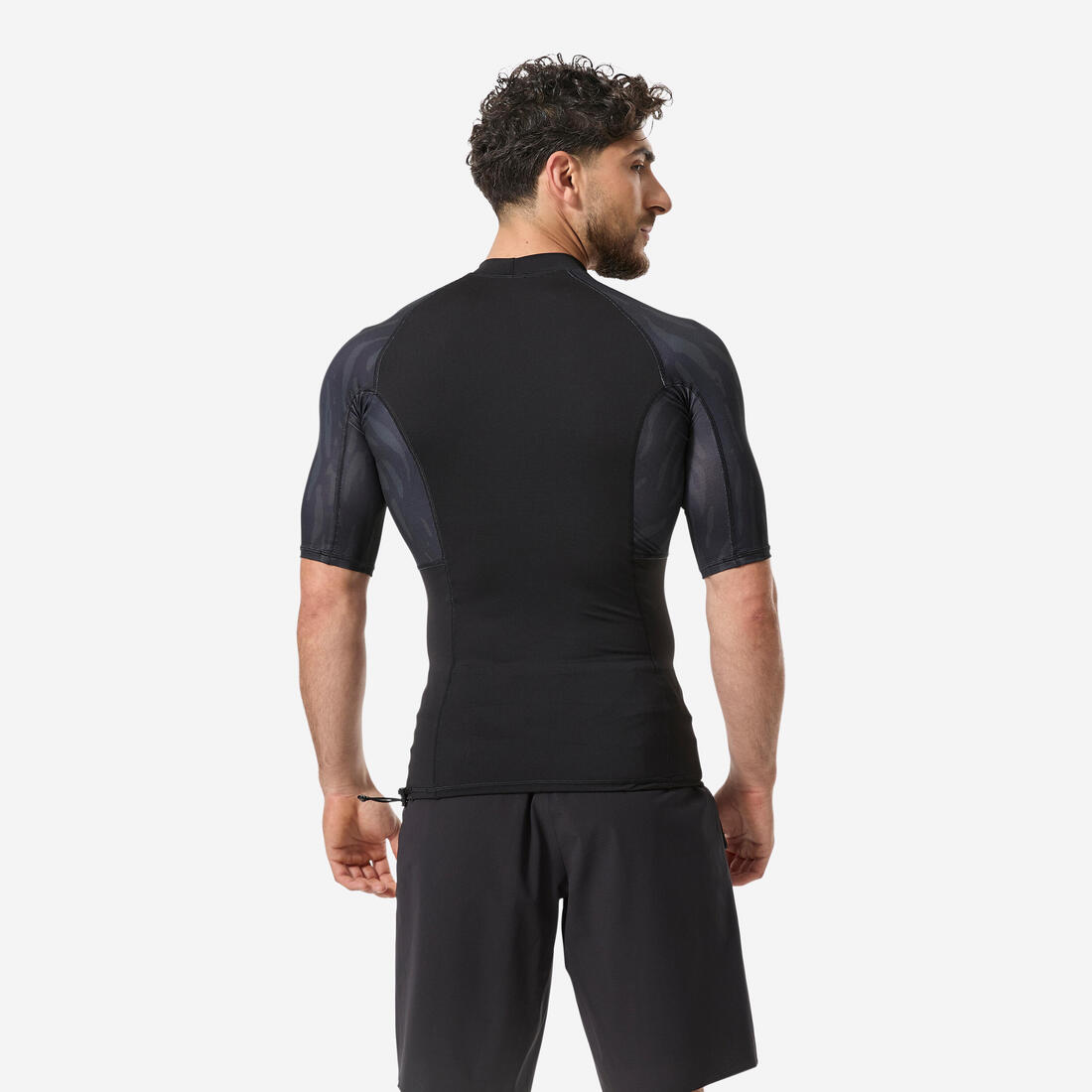Tee shirt anti uv manches courtes homme - 500 bleu palmeraie