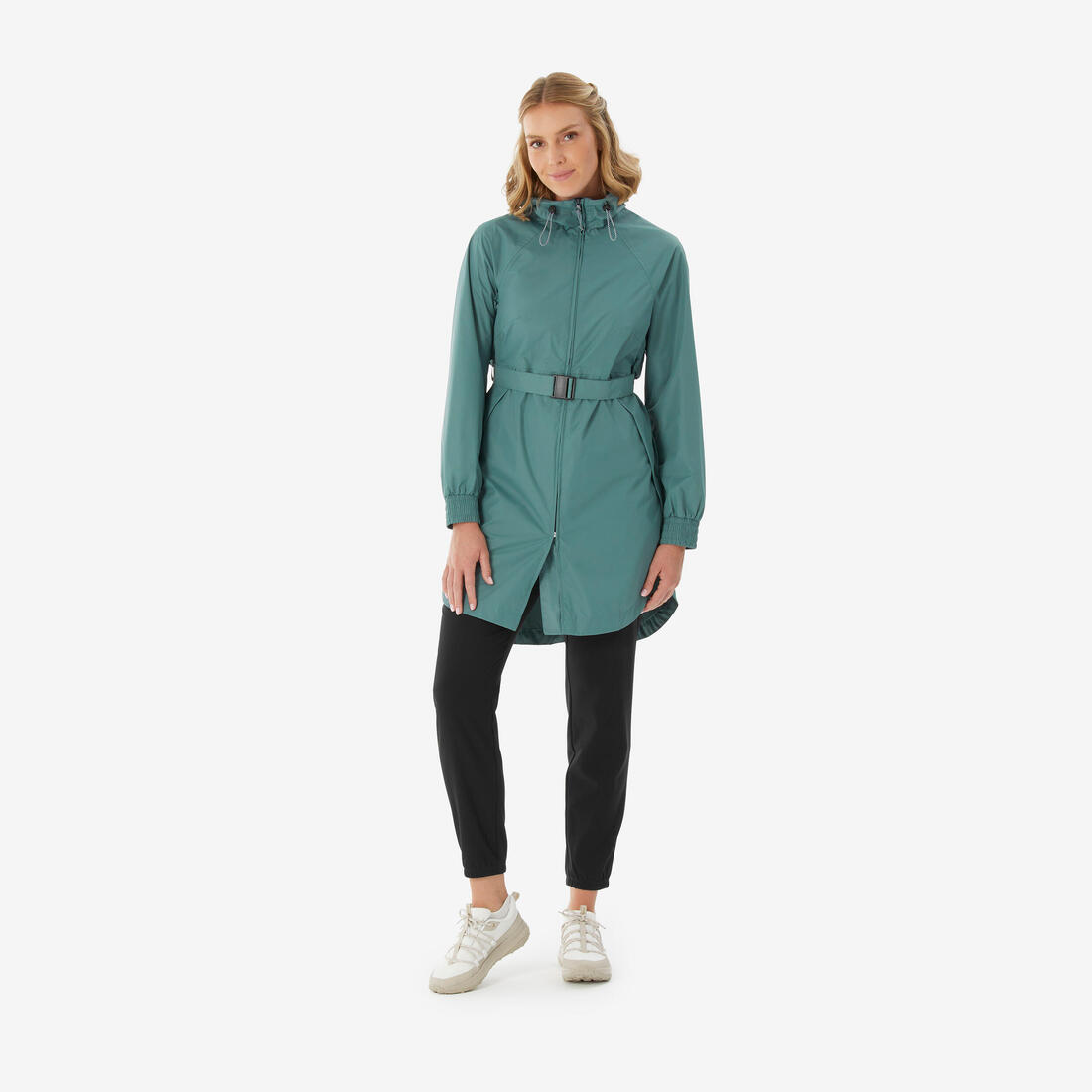 Veste de randonnée imperméable femme, Raincut Longue