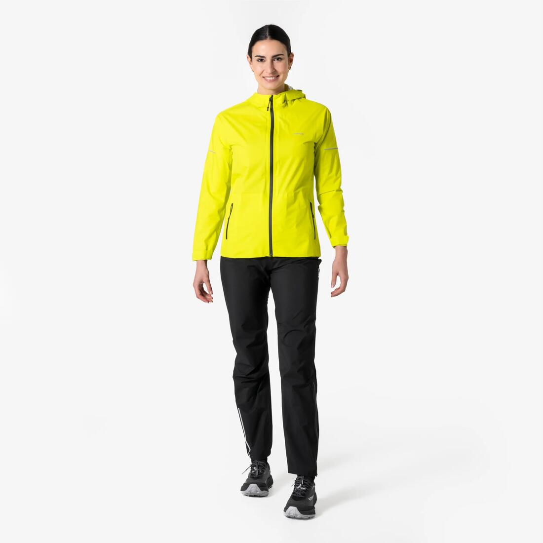 Pantalon imperméable de running & trail running Femme - KIPRUN Run 900 Rain Noir