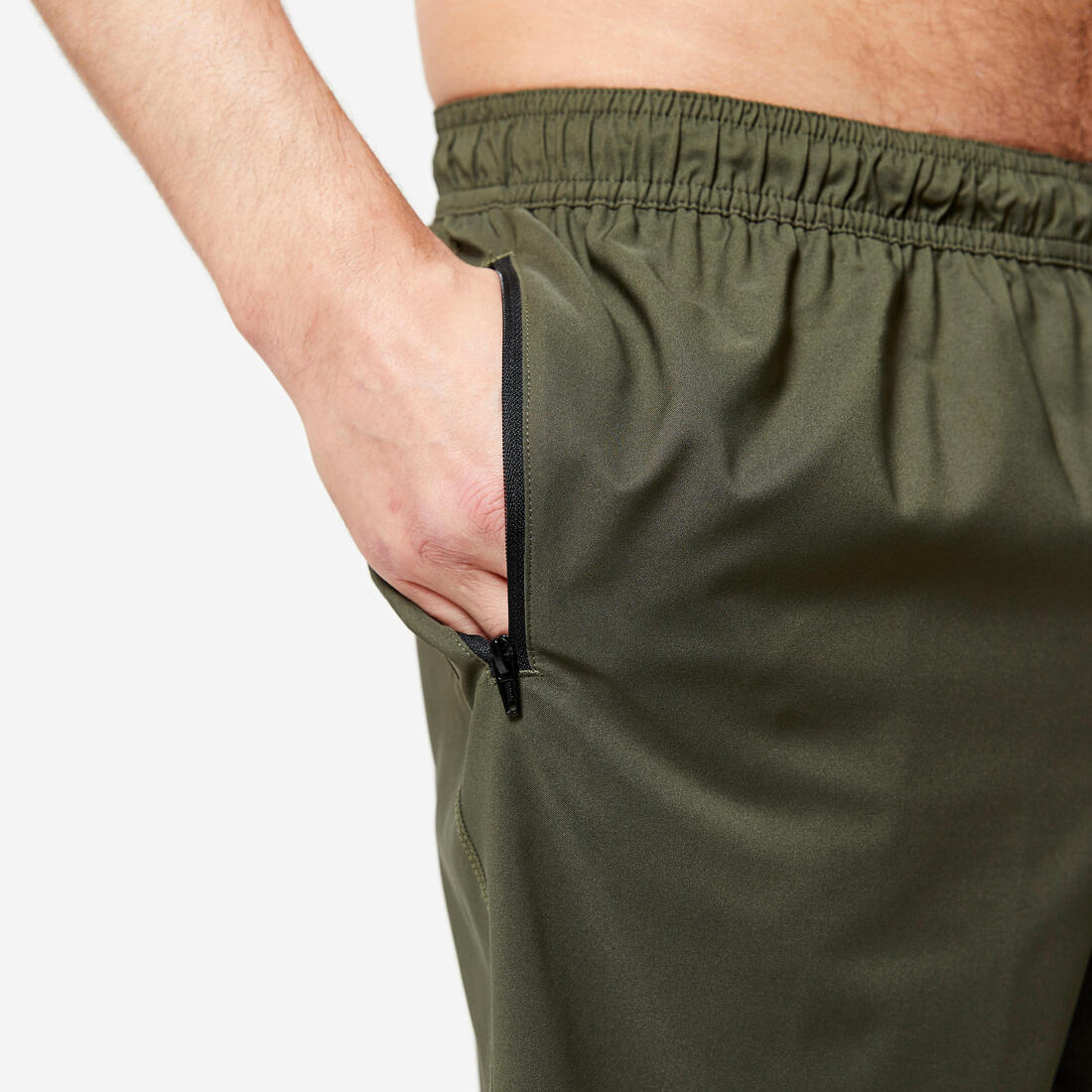Short de fitness respirant poches zippées homme