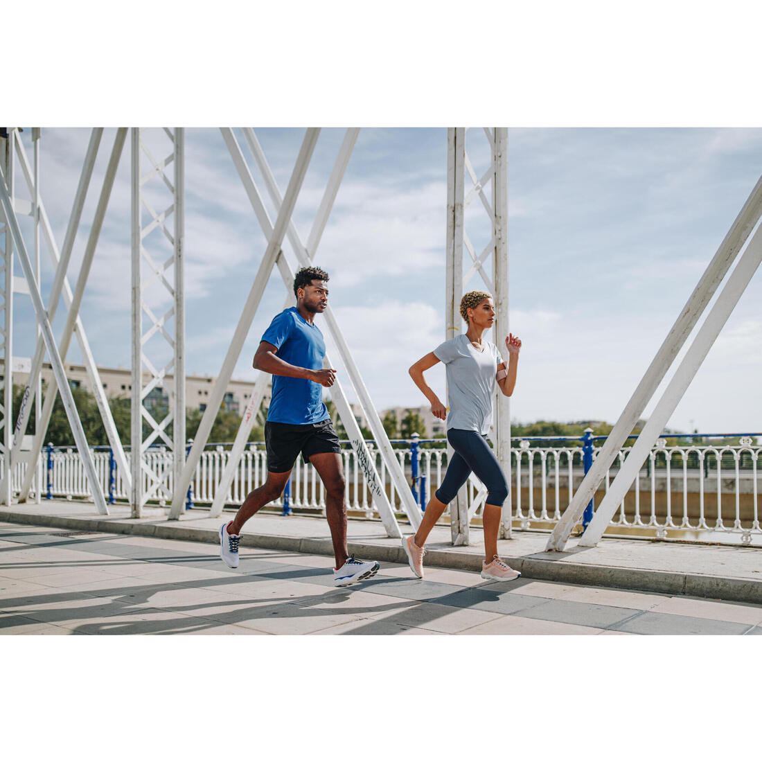 Legging court running respirant femme - Dry+ Feel noir