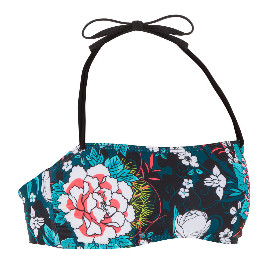 Haut de maillot de bain bandeau LAURA GRAPHITI avec coques amovibles