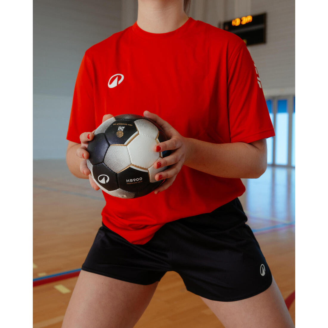Short de handball femme - H100 noir