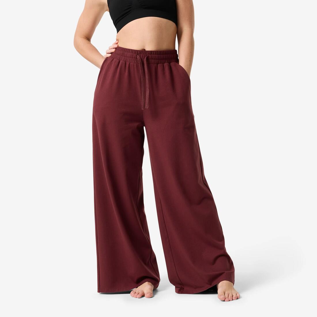 Pantalon de jogging large en coton et extensible femme