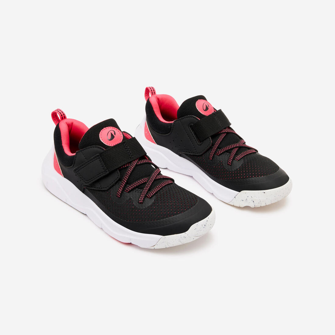 Chaussures de sport à scratch légères enfant, Playful Fast noir et