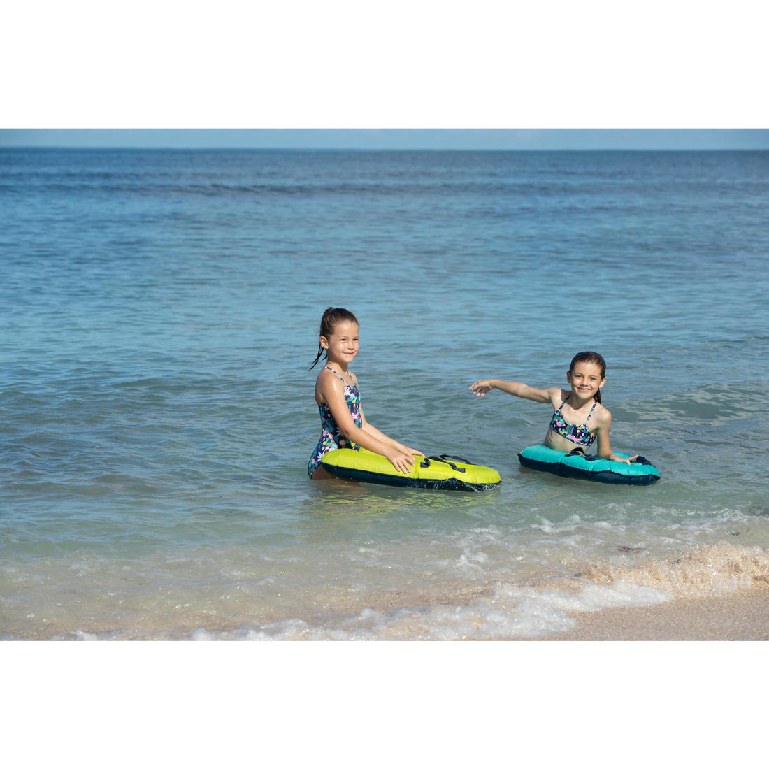 Maillot 2 pièces fleuri surf bretelles croisées fille