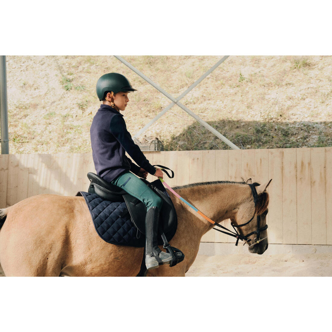 Sweat zippé équitation enfant 500 Marine