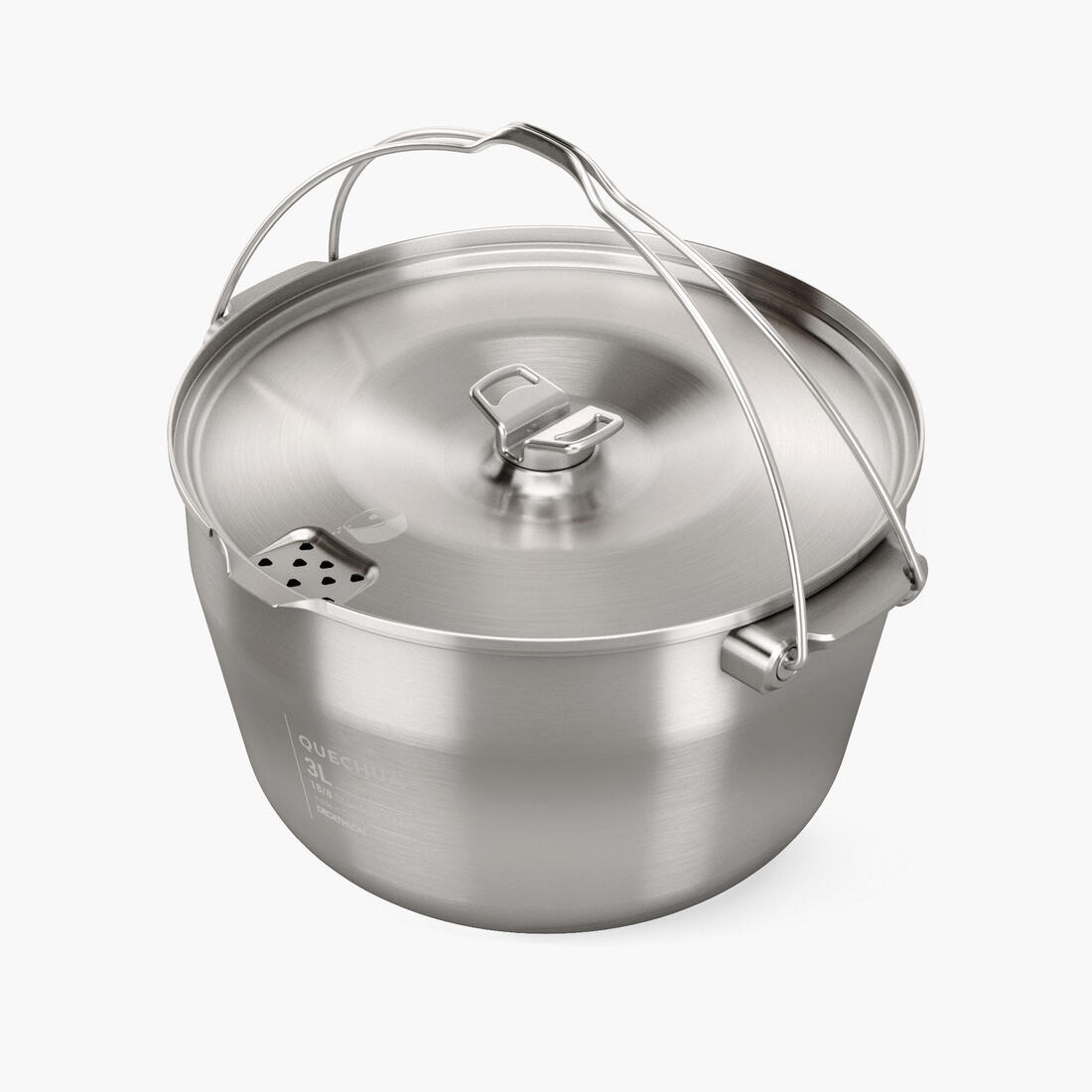 Faitout feu de camp pour 4 personnes en camping - acier inoxydable - 3 litres – Default