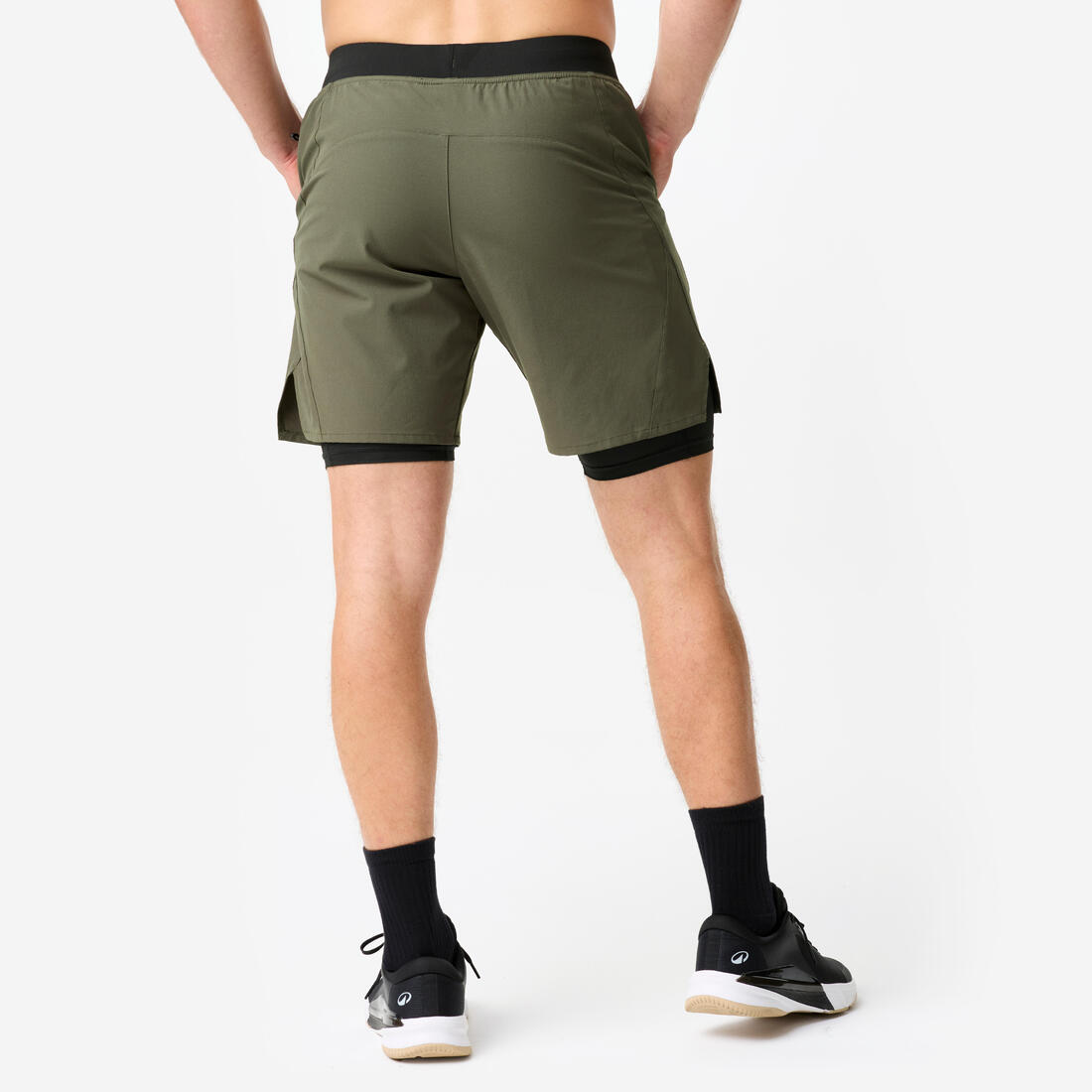 Short de fitness 2 en 1 collection respirant poche zippée homme