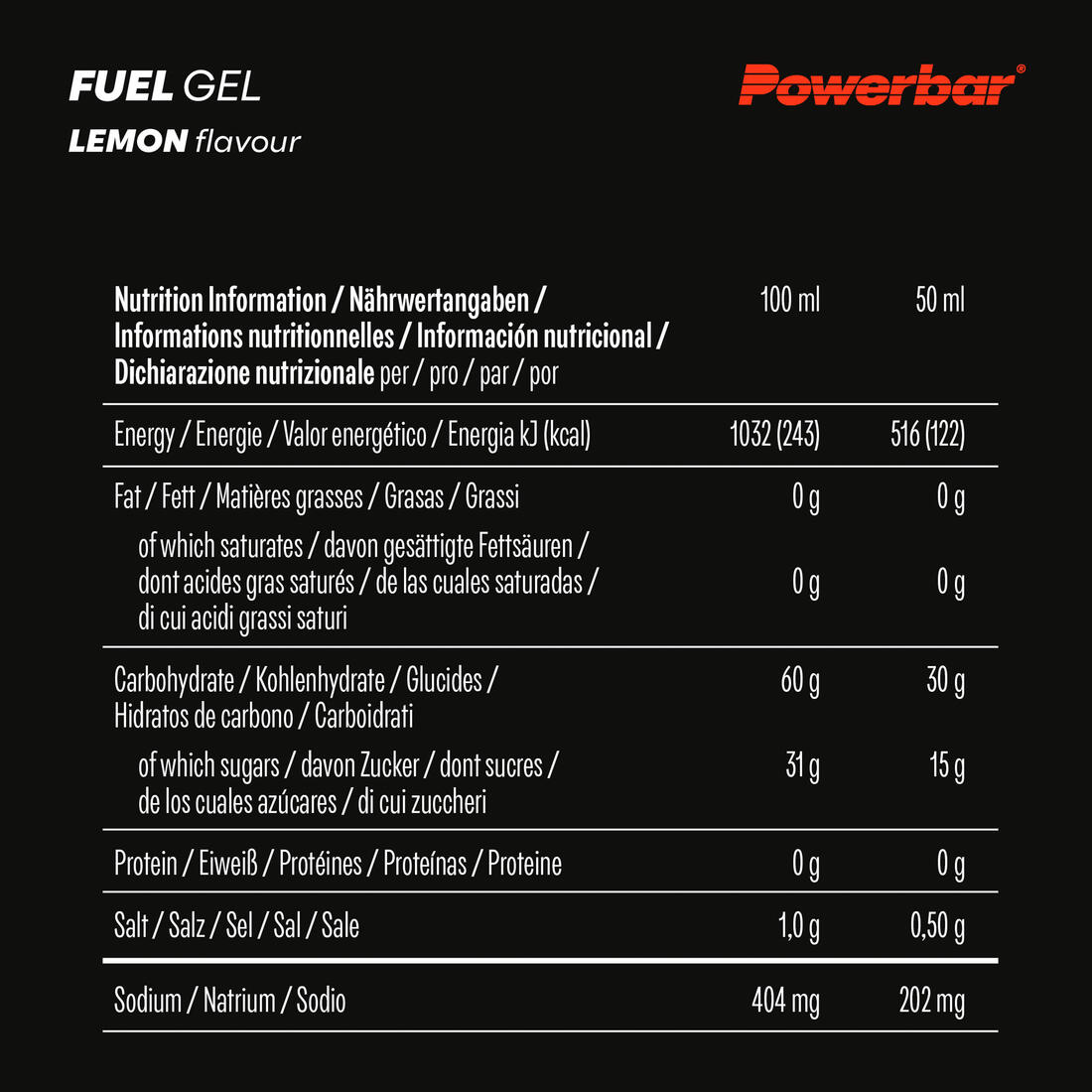 Powerbar gel énergétique blackline citron x1