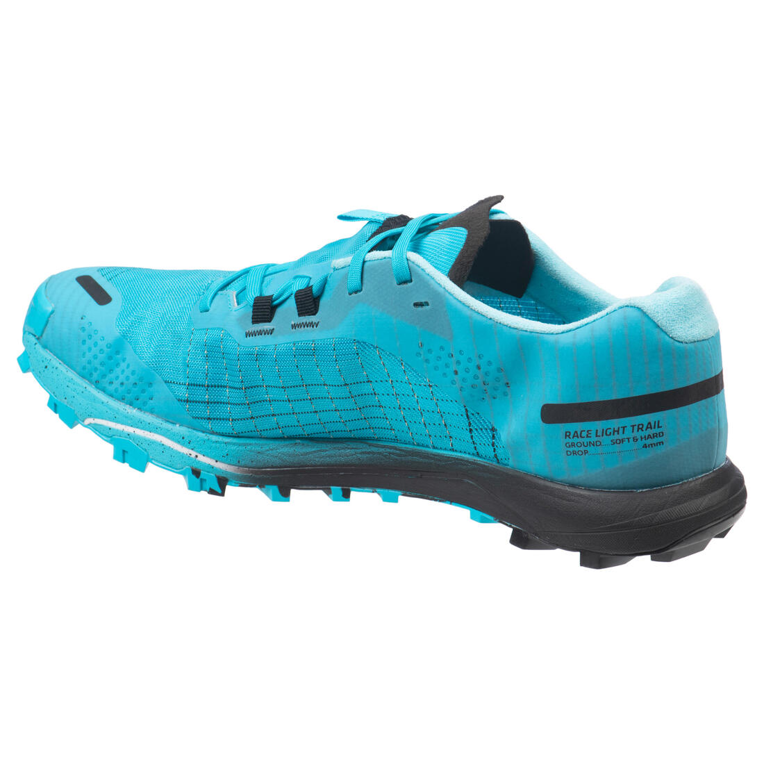 Chaussures de trail running pour homme race  light bleu ciel et noir