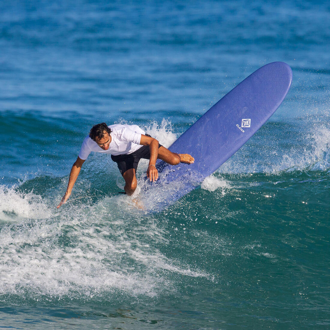 Planche de surf mousse 7'8" - 500 bleu
