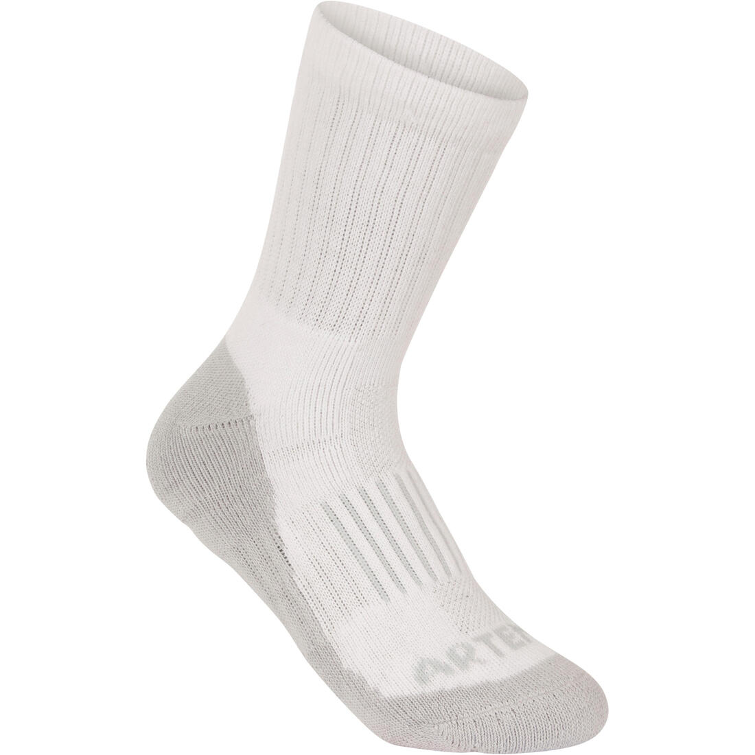 CHAUSSETTES DE SPORT ENFANT HAUTES  RS 500 NOIR BLANC GRIS LOT DE 3