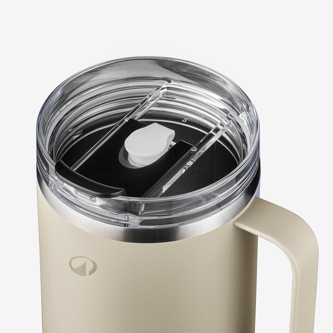 Mug isotherme avec paille 1L en inox, pour la randonnée et camping