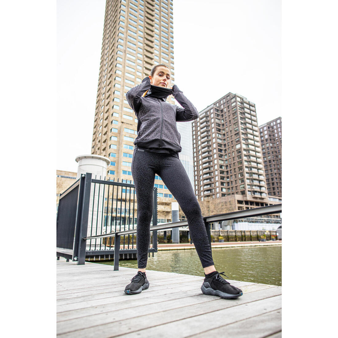 Legging running Femme - KIPRUN Run 100 noir
