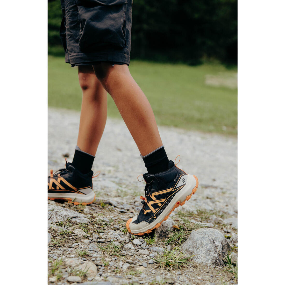 Chaussures de randonnée imperméables enfant du 35 au 38, Crossrock lacets