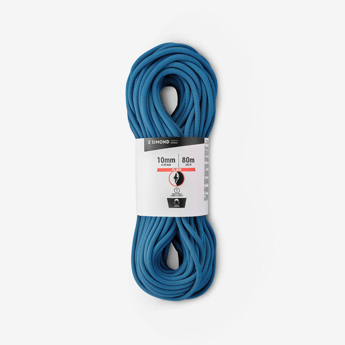 Corde d'escalade 10mm - klimb 80 metres – bleu méditerranée