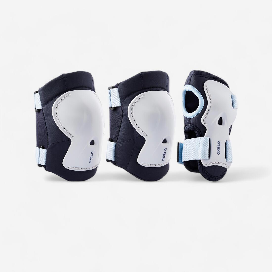 Set 3x2 protections roller trottinette skate enfant PLAY