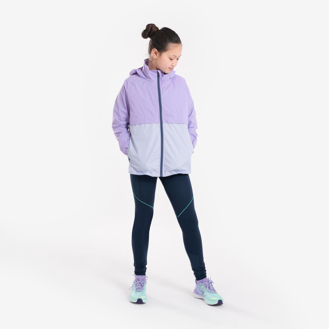Legging de running Enfant sans couture - KIPRUN CARE 500 Marine