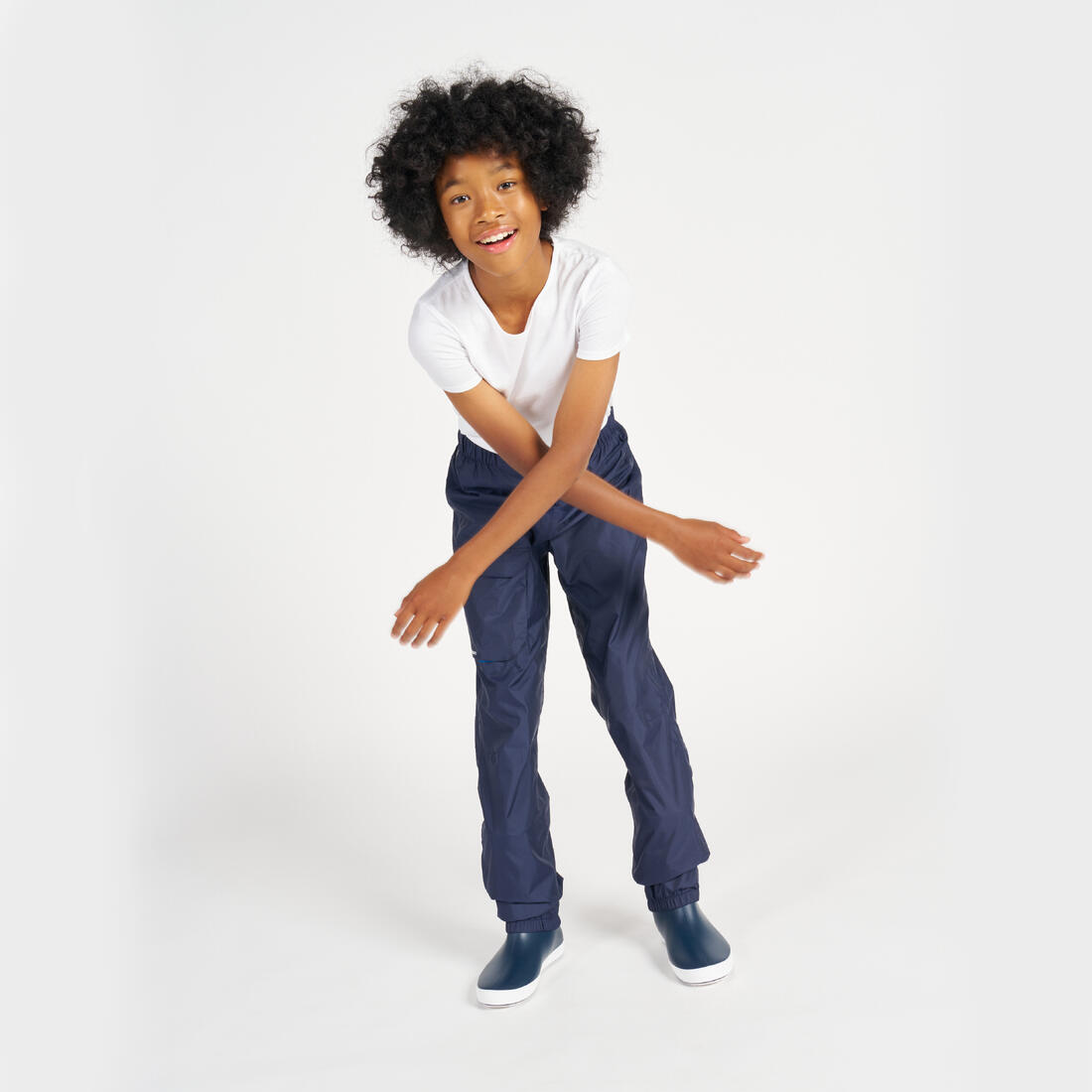 Surpantalon de pluie enfant, 100 bleu marine