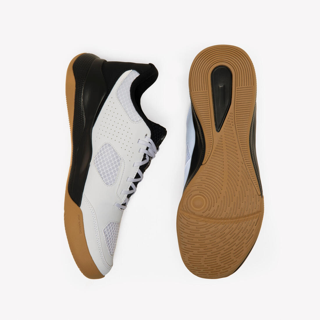 Chaussures de handball adulte, HB100 noir blanc
