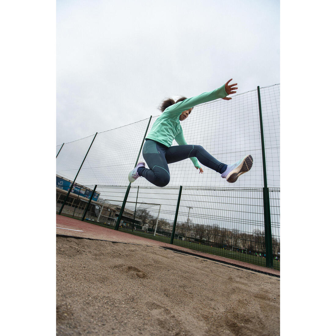 Legging de running Enfant sans couture - KIPRUN CARE 500 Marine
