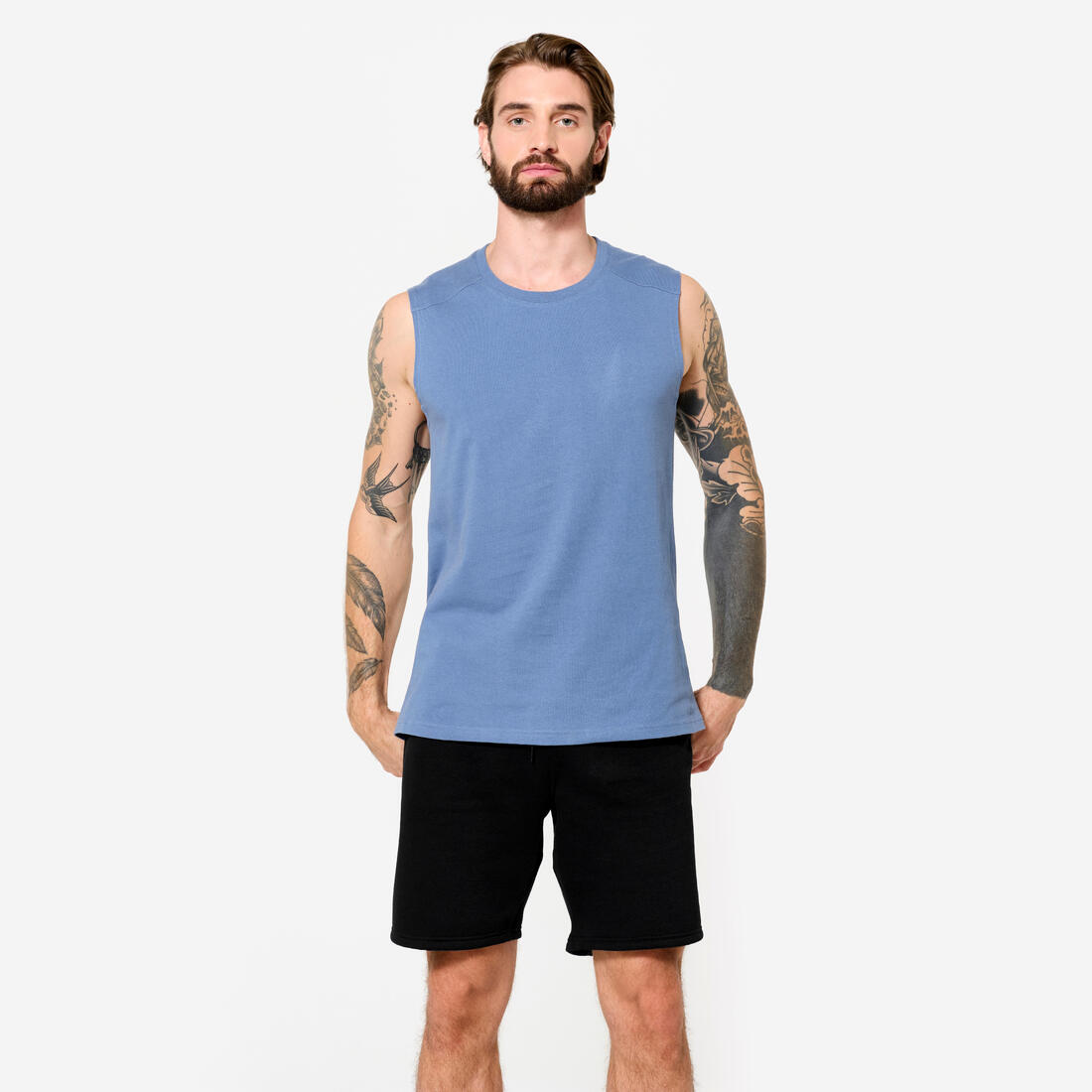 Débardeur extensible fitness homme - 500