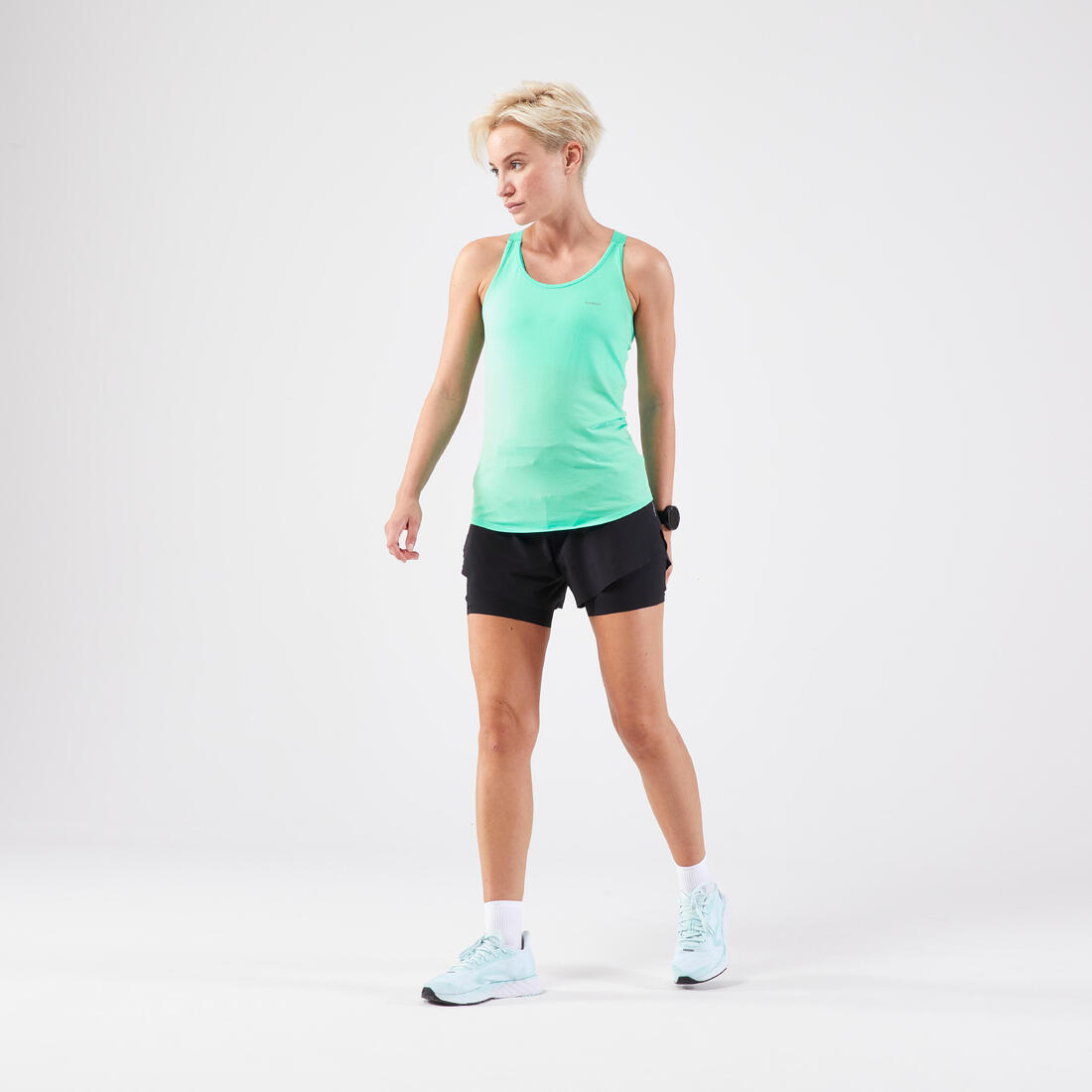 Débardeur running avec brassière intégrée femme - kiprun run 500 confort
