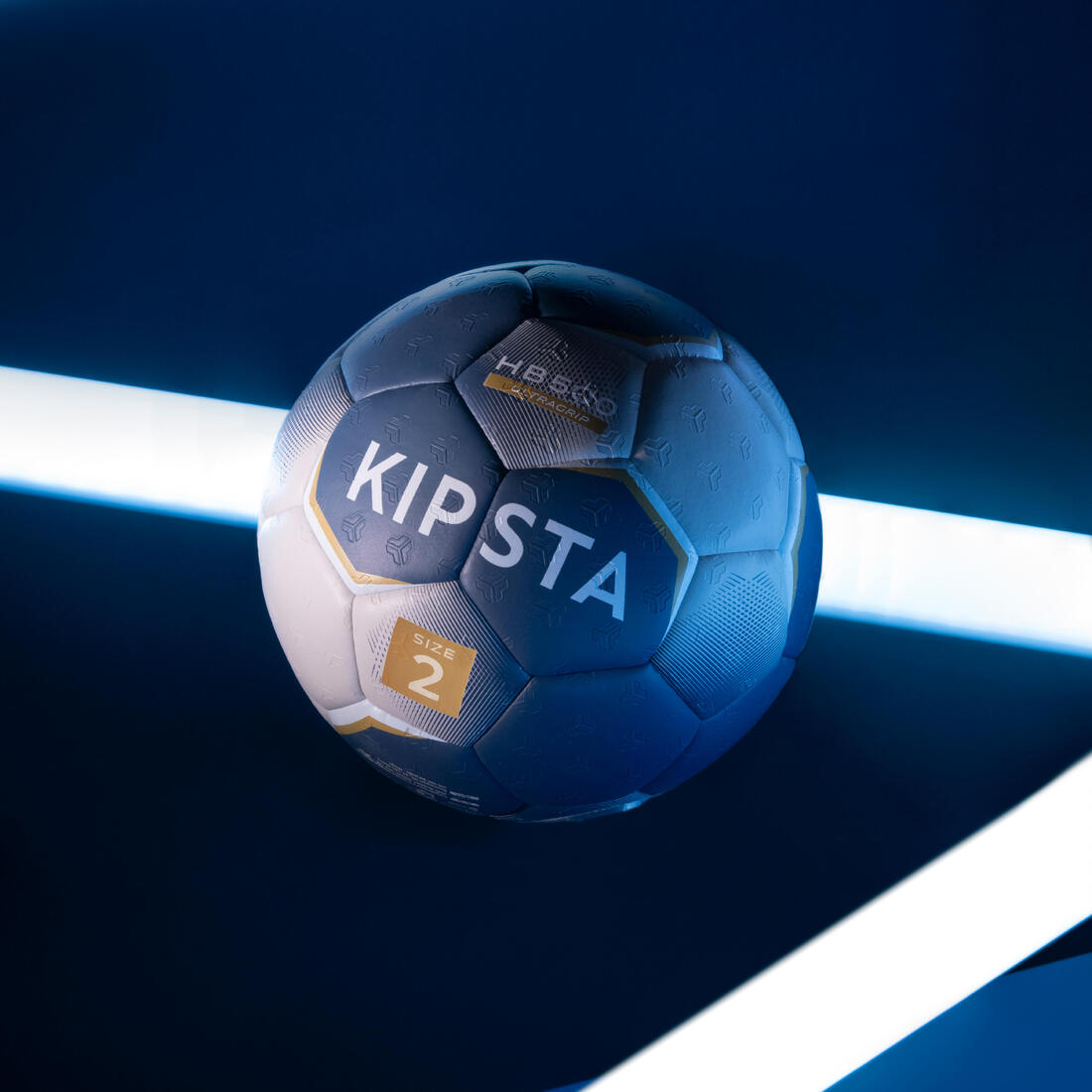 Ballon de handball taille 2 - hb500 hybride bleu/gris