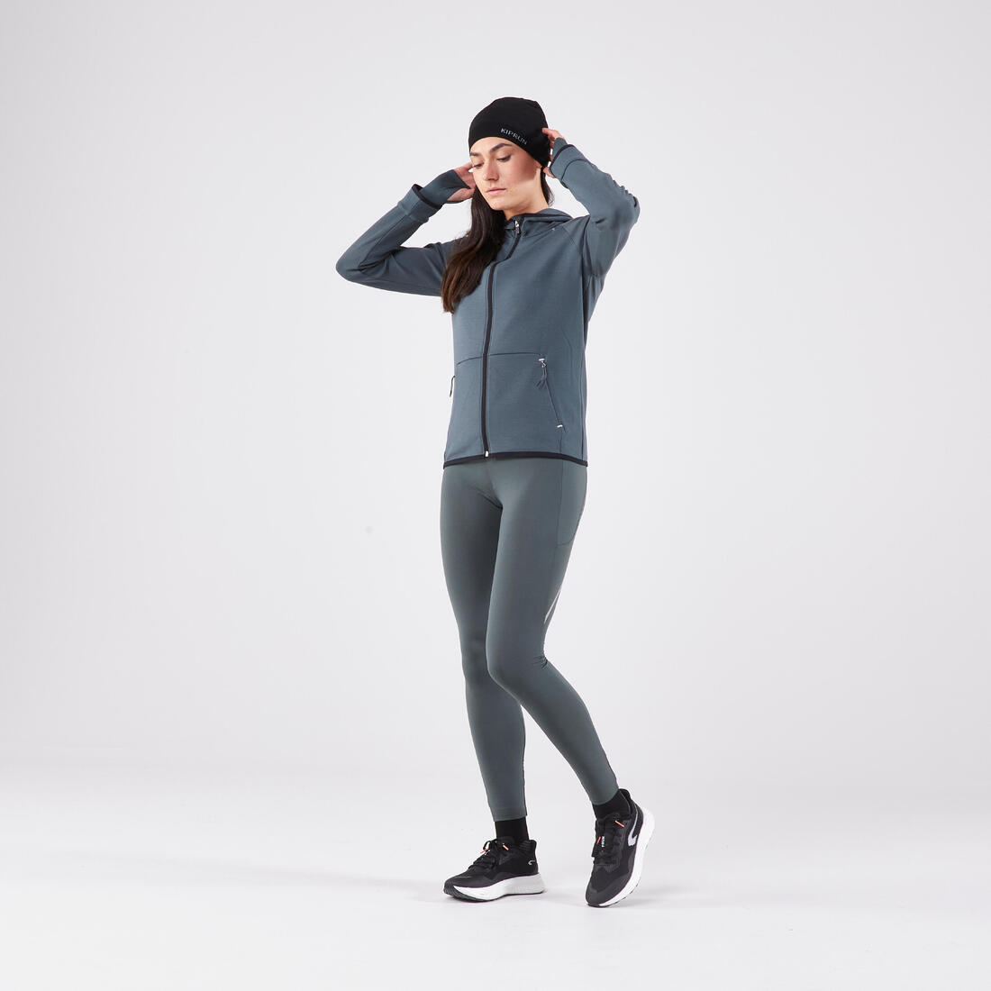 Bonnet running seamless adulte- kiprun noir