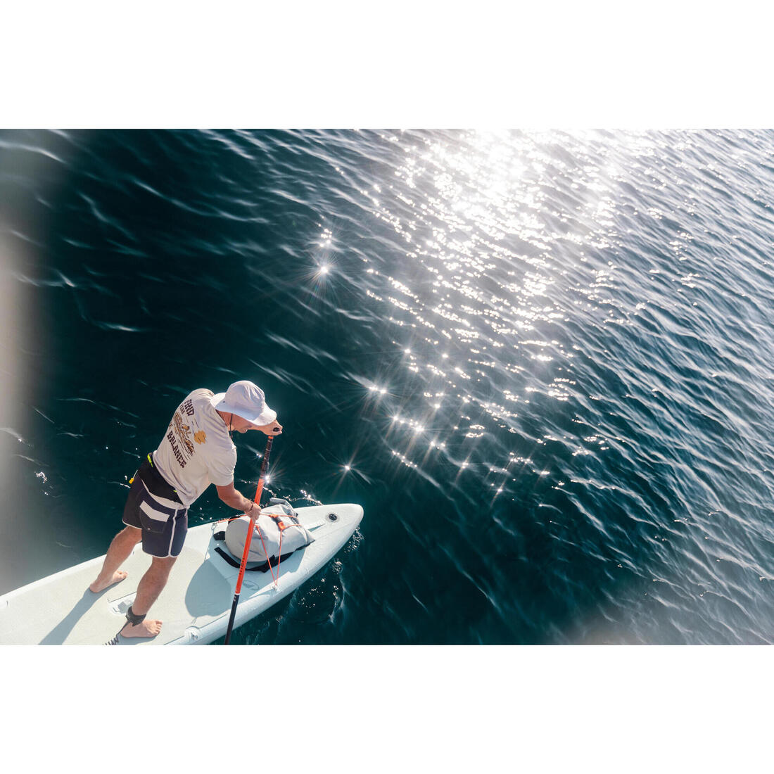 Pagaie de stand up paddle 500 en 3 parties - 170-210 cm fibre et