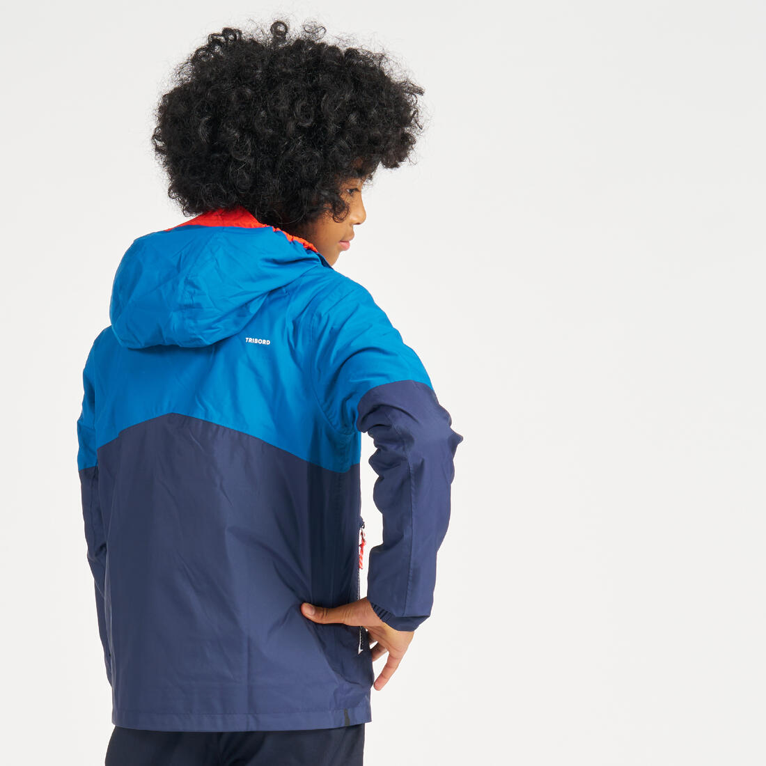 Veste imperméable et coupe vent de voile enfant, 100 navy