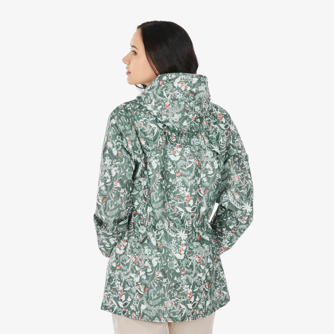 Veste de randonnée déperlante coupe-vent femme, Raincut Full Zip