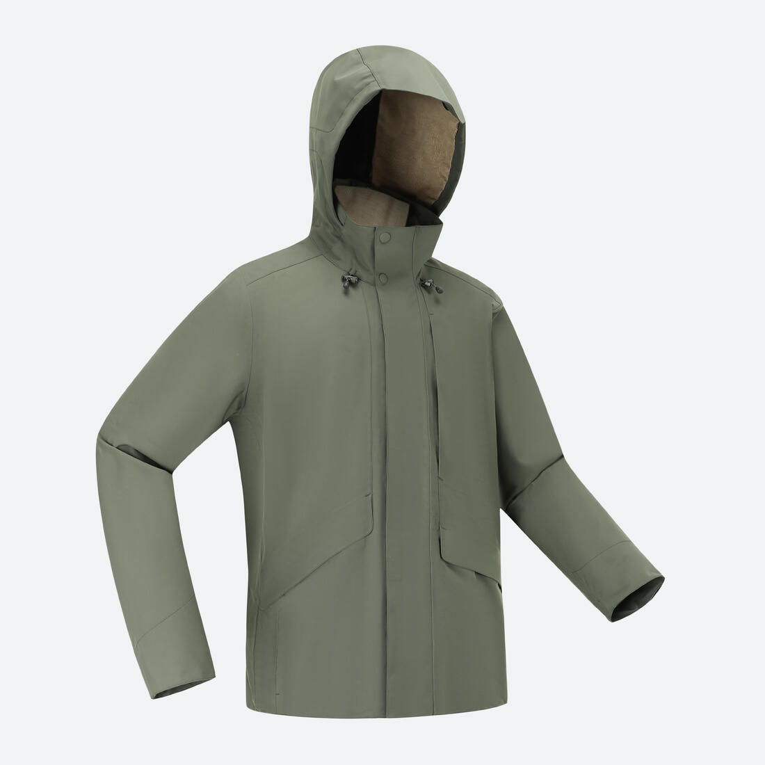 Veste imperméable de randonnée - NH550 Imper - Homme – vert Kaki cendré