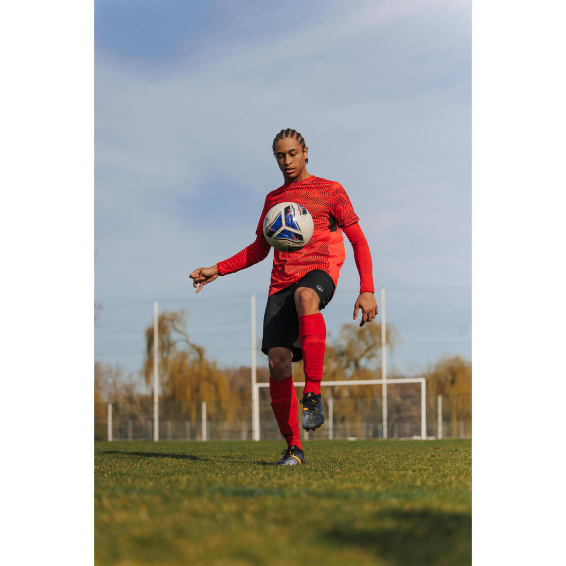 Sous-maillot de foot thermique sans-couture manches longues, Keepdry