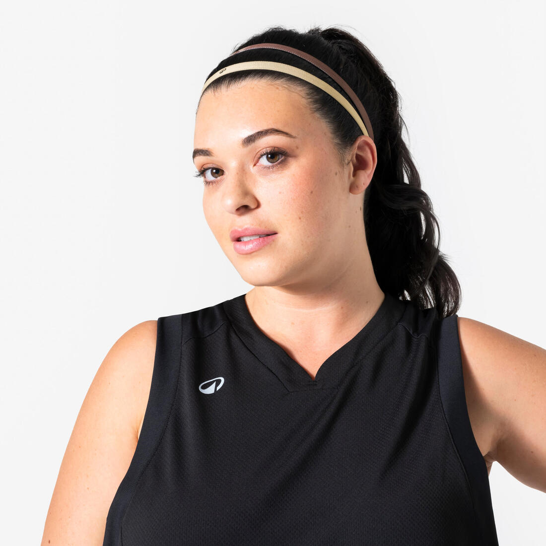 LOT BANDEAUX CHEVEUX DE BASKETBALL FEMME NOIR MENTHE