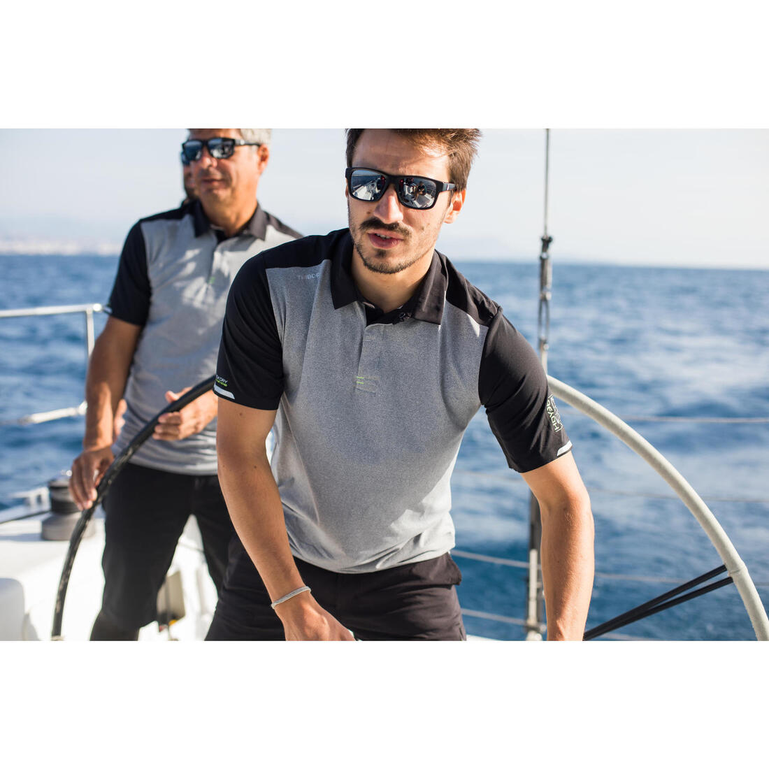 Polo manches courtes de voile Homme race 500