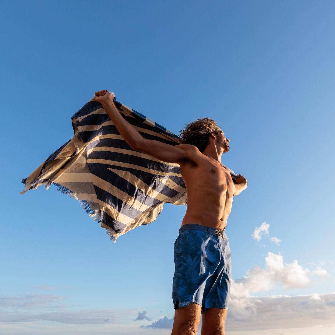 Serviette de plage poncho 190 x 190 cm
